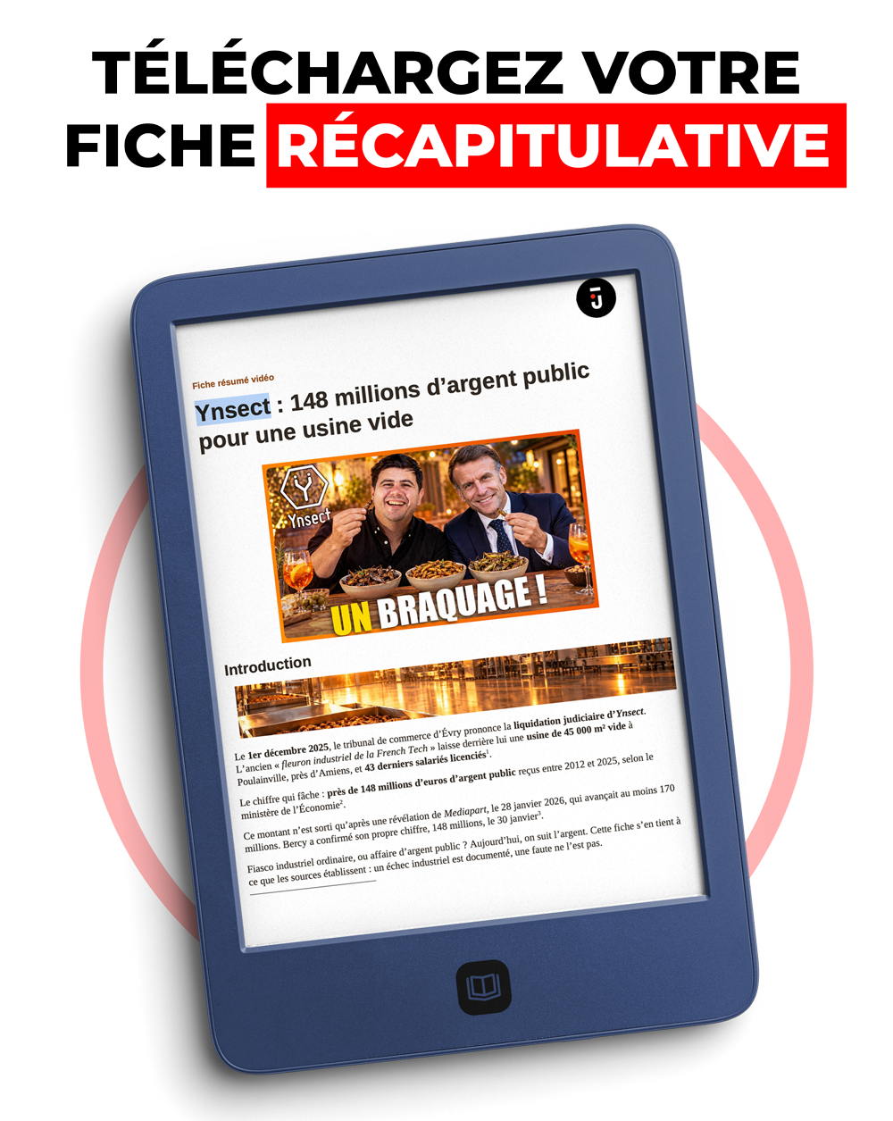 Fiche récapitulative : Ynsect, 148 millions d'argent public pour une usine vide